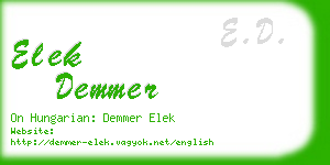 elek demmer business card